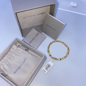 BNIB Michael Kors Bracelet Yellow gold toned steel